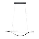 Luminaria Pendente Led Ondas Moderno Curvas Com Controle