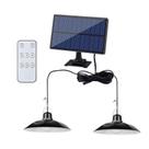 Luminária pendente LED solar de cabeça dupla com controle remoto IP65