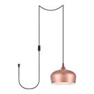 Luminária Pendente Living District Nora Alumínio Dourado Mel 110V