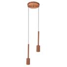 Luminária Pendente Lustre Infinite 21Cm Rose Gold Duplo Luminária Pendente Lustre Infinite 21Cm Rose Gold Duplo