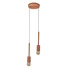 Luminária Pendente Lustre Infinite 21Cm Rose Gold Duplo + Led G45 Luminária Pendente Lustre Infinite 21Cm Rose Gold Duplo + Led G45