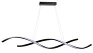 Luminária Pendente Lustre Led 3 em 1 Dna Preto Moderno Luxuoso Bivolt INL120