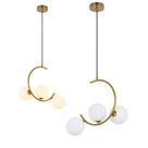 Luminaria Pendente Lustre Meia Lua Enfeite Luxo Sala Quarto Cozinha Decoraçao Residencial Comercial Ambiente Iluminaçao