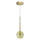 Luminária Pendente Lux Dourado Globo Vidro Âmbar + Led Luminária Pendente Lux Dourado Globo Vidro Âmbar + Led