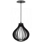 Luminária Pendente Madeira Gota 25cm e27 Sala Decoração