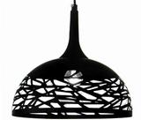 Luminária Pendente Mansur Preta em Metal Design Moderno Luminária Pendente Mansur Preta em Metal Design Moderno