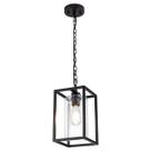 Luminária pendente MAYNA Farmhouse Black Metal com abajur de vidro