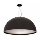 Luminária Pendente Meia Lua 100cm Redondo Preto Luna