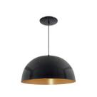 Luminária Pendente Meia Lua 24cm Com Interior Cobre Fiação 110/220v Luminária Pendente Meia Lua 24cm Com Interior Cobre Fiação 110/220v
