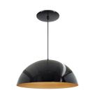 Luminária Pendente Meia Lua 50cm Interior Cobre Com Fiação 110/220v