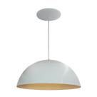 Luminária Pendente Meia Lua 50cm Interior Cobre Com Fiação 110/220v