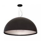 Luminária Pendente Meia Lua 80cm Redondo Preto Luna
