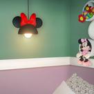 Luminária Pendente Minnie Orelhas Black Disney Bivolt Decoração Quarto Infantil
