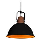 Luminária Pendente Modaza Ditta Média, Preto e Marrom