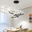 Luminária Pendente Moderno 3 Aros Anéis Ideal para Sala De Jantar, Mesa, Quarto com 03 tipos de iluminação branco quente, morno ou fria Somente 220v