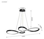 Luminária Pendente Moderno Led Integrado Preto 3000k 40w 127220v Preto