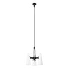 Luminária pendente Modway Beacon de 3 luzes em preto opala