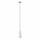 Luminária pendente Modway Beacon Opal Satin Brass 1 luz