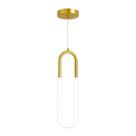 Luminária Pendente Oval Fio Luz Led Moderno 18w Lavabo Sala Quarto Cabo 1,8m