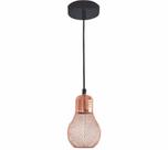 Luminária pendente paris 1217 metal cobreado 1xe27 unico - G-Light
