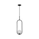 Luminária Pendente Pêndulo 778/1 Globo Vidro Leitoso SpotLine