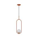 Luminária Pendente Pêndulo 778/1 Globo Vidro Leitoso SpotLine