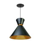 Luminária Pendente Pequim Com Interior Cobre Com Fiação 110/220v Luminária Pendente Pequim Com Interior Cobre Com Fiação 110/220v