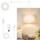 Luminária pendente Qingmiao Flower Planting com lâmpada regulável de 3 vias