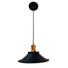 Luminária pendente retro mesa canto centro acabamento preto cobre E 27