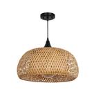 Luminária pendente Rosient Rustic Farmhouse Bamboo, candelabro de 45 cm