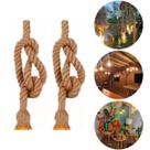 Luminária Pendente Rústica Kit 2 Unidades Corda Sisal 1m Chic Retrô Elegante Luminária Pendente Rústica Kit 2 Unidades Corda Sisal 1m Chic Retrô Elegante