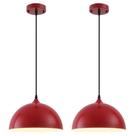 Luminária pendente SESIMENT Red Farmhouse de 30 cm, pacote com 2 unidades para cozinha