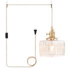 Luminária pendente Shenmoyl Plug suspensa com abajur de vidro transparente