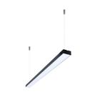 Luminária Pendente Slim Preta 117cm Led 45W 3000K Bivolt Luminária Pendente Slim Preta 117cm Led 45W 3000K Bivolt