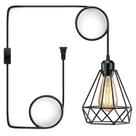 Luminária pendente SoodMi Industrial Black Cordão de 4,5 m