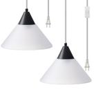 Luminária pendente suspensa DEWENWILS Plug in, cabo de 15 pés, pacote com 2