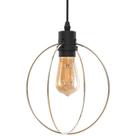 Luminária Pendente Taschibra Circle, Preto e Dourado Luminária Pendente Taschibra Circle, Preto e Dourado