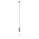 Luminária Pendente Teto Cama Sala Dourado Cristal 26cm GU10 - TKS