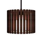 Luminária Pendente Tóquio Modelo Ripado - Marrom