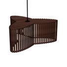 Luminária Pendente Trevo Modelo Ripado Marrom Luminária Pendente Trevo Modelo Ripado Marrom