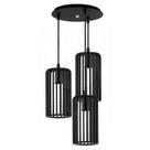 Luminária Pendente Triplo Madeira Paladio CR Sala Jantar E27 Luminária Pendente Triplo Madeira Paladio CR Sala Jantar E27
