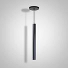 Luminária Pendente Tubo Preto 40cm 1 Lamp. - Juni