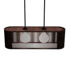 Luminária Pendente Veneza Modelo Ripado Marrom