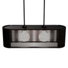 Luminária Pendente Veneza Modelo Ripado Preta
