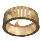 Luminária Pendente Vênus Ripado em MDF Cru Amadeirado Bivolt 100W para Sala E27 Lenobre