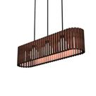 Luminária Pendente Via Láctea Modelo Ripado - Marrom