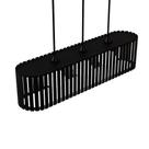 Luminária Pendente Via Láctea Modelo Ripado - Preta