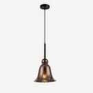 Luminária Pendente Vidro Fumê Elegante