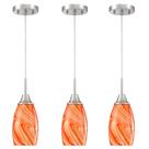 Luminária pendente Viinew Mini Glass de 4,72 polegadas com mármore laranja soprado à mão