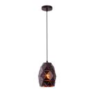 Luminária Pendente Viso Moderno Sala Quarto Oval 1 Lâmpada E27 Bivolt Cor:PretoVoltagem:110V/220V - Bivolt